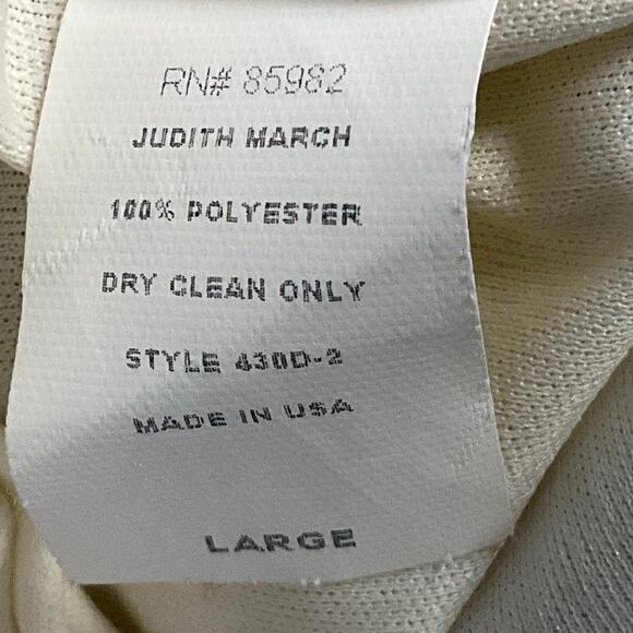 JUDITH MARCH ANTHROPOLOGIE Mini Dress Chevron Boho Crochet Lace Ivory Tan sz L - Picture 11 of 13